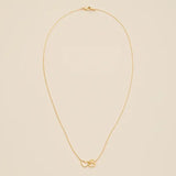 14K Gold Dip Heart & Paw Charm Short Necklace