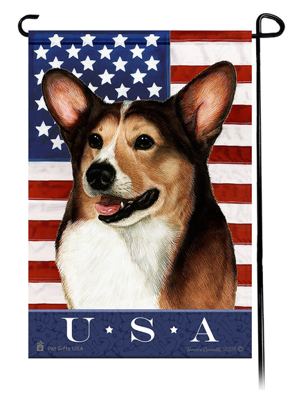 Corgi USA Sable Garden Flag