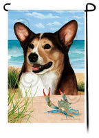 Corgi Sable Pembroke Beach Garden Flag