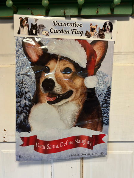 Corgi Tri Color Pembroke Christmas Garden Flag