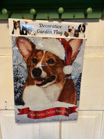 Corgi Red and White Pembroke Christmas Garden Flag