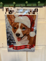 Corgi Red & White Cardigan Christmas Flag